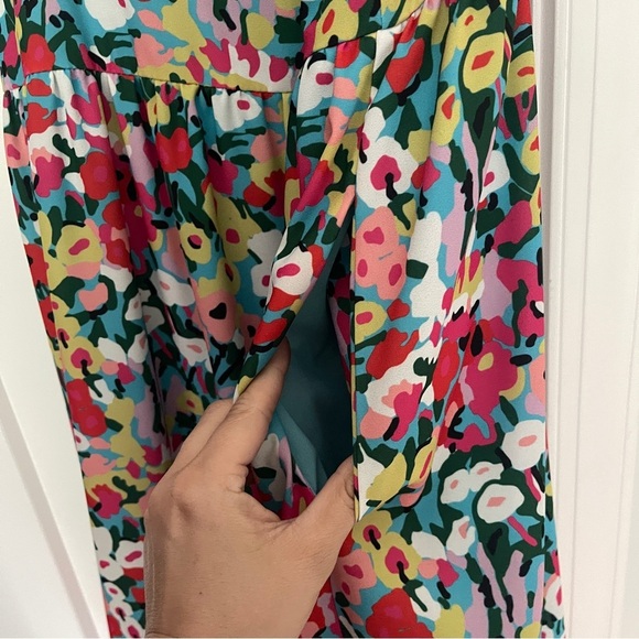 Crosby by Mollie Burch Bowie Dress Begonia Floral Ruffle Midi - Picture 4 of 6